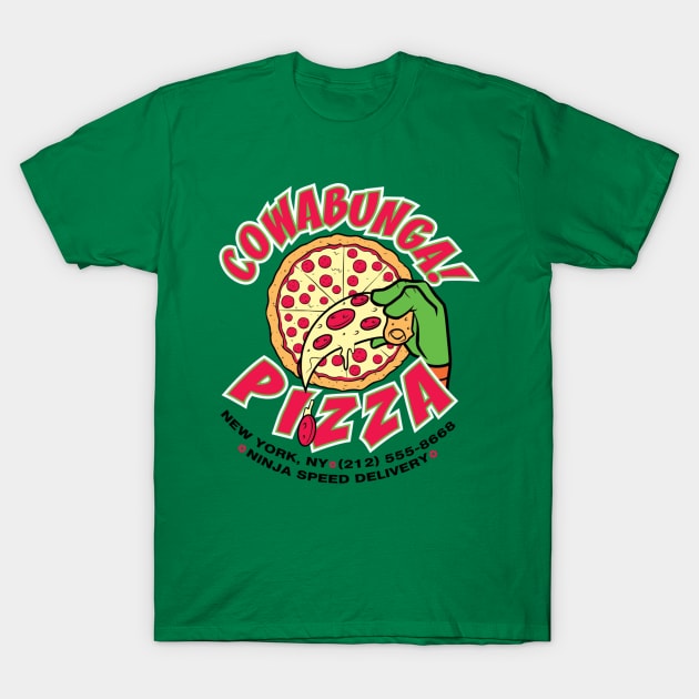 Cowabunga! Pizza T-Shirt by Santilu